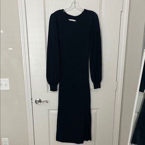 Abercrombie & Fitch Black Long Sleeve Sweater Dress